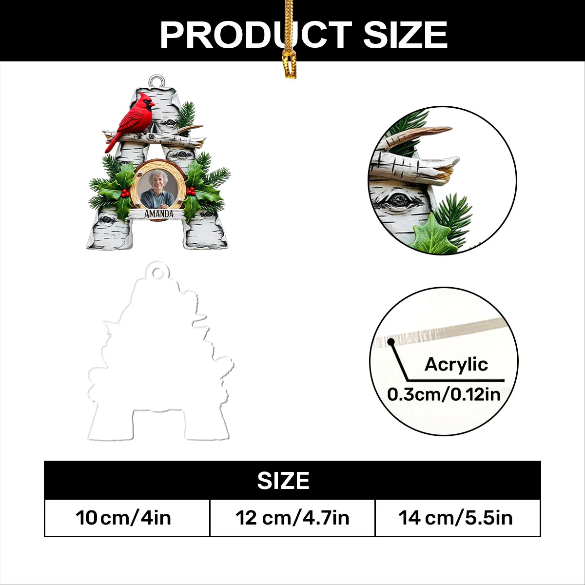 When Cardinals Appear, Angels Are Near - Personalized 1-Layer Acrylic Ornament - Image 7