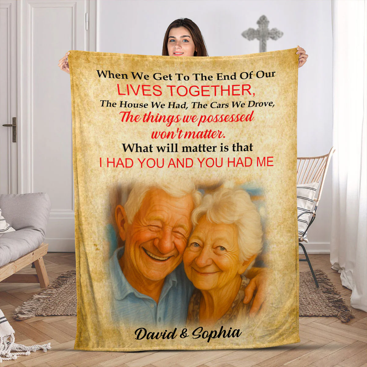 When We Get To The End Of Our Lives Together - Personalized Fleece Blanket