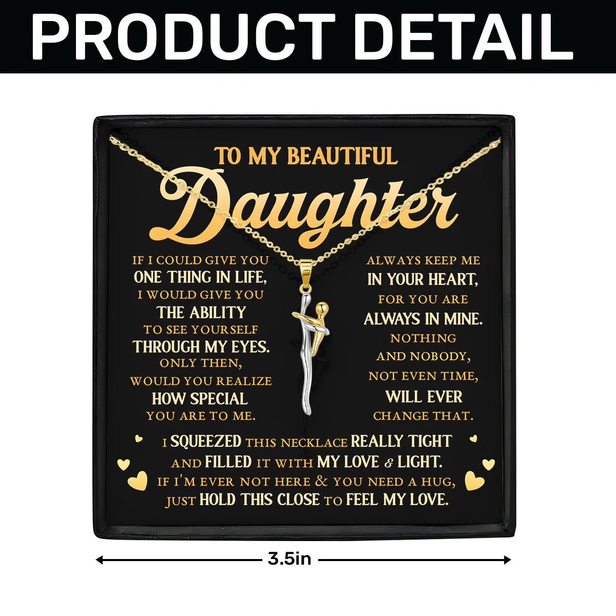 When You Need A Hug - Personalized Hug Charm Necklace - Image 7