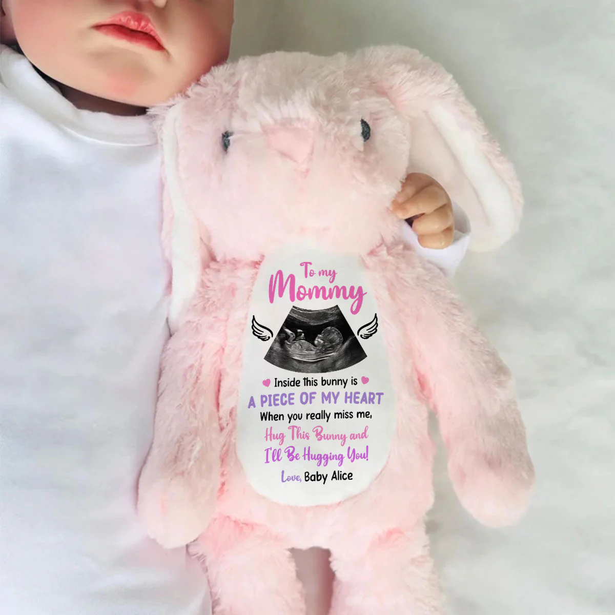 When You Really Miss Me Baby Memorial - Personalized Stuffed Bunny - Image 6