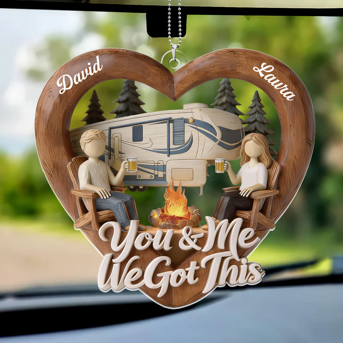 Where We Belong - Personalized Car Acrylic Hanging Ornament