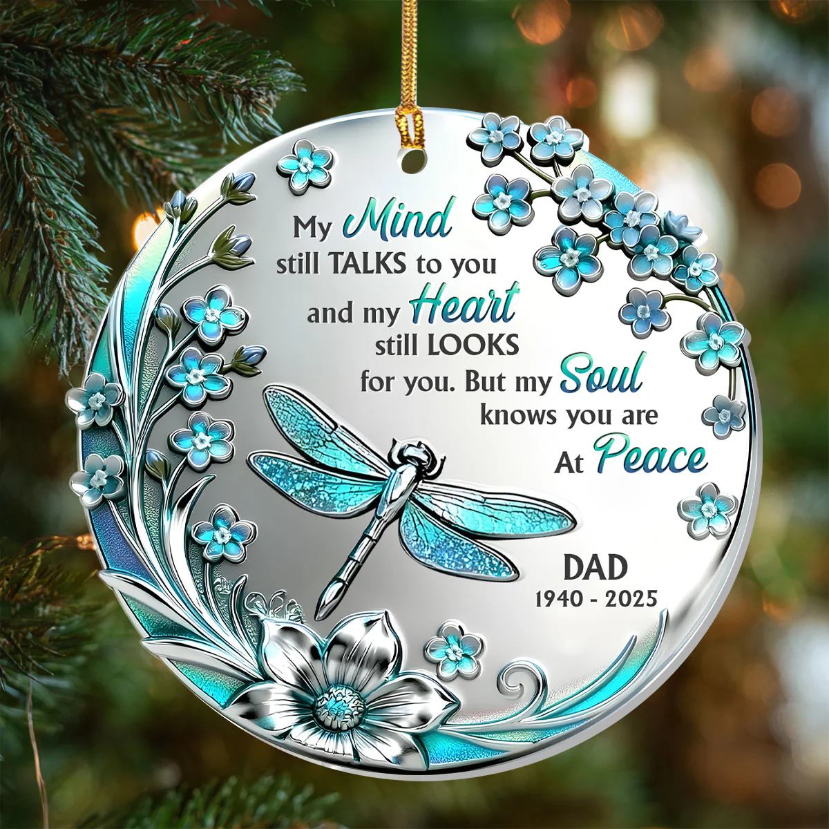Whispers Of Peace - Personalized 1-Layer Acrylic Ornament - Image 4