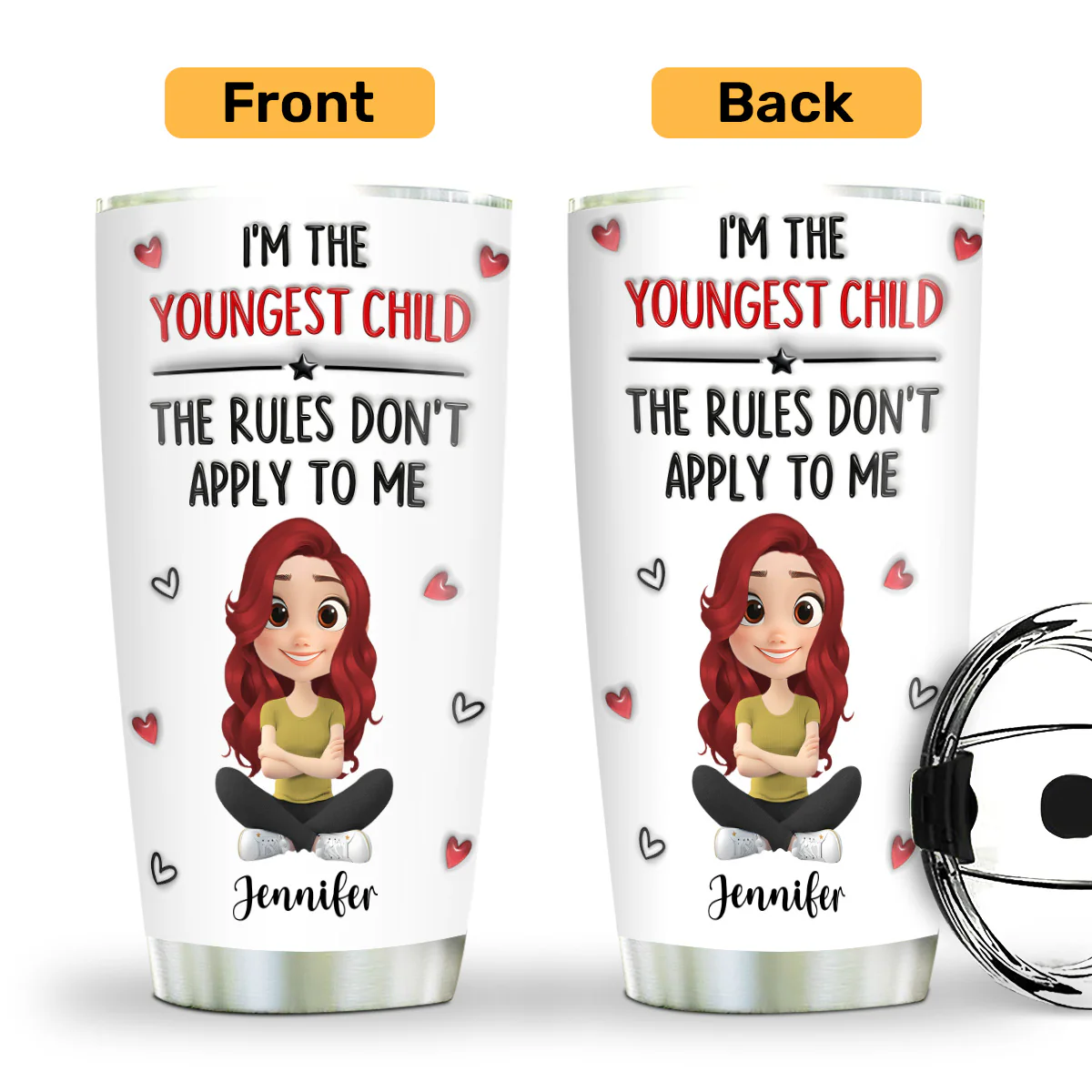 Who Makes The Rules 2 - Personalized Stainless Steel Tumbler - Image 3