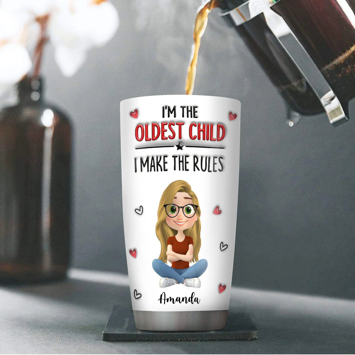 Who Makes The Rules 2 - Personalized Stainless Steel Tumbler - Image 6
