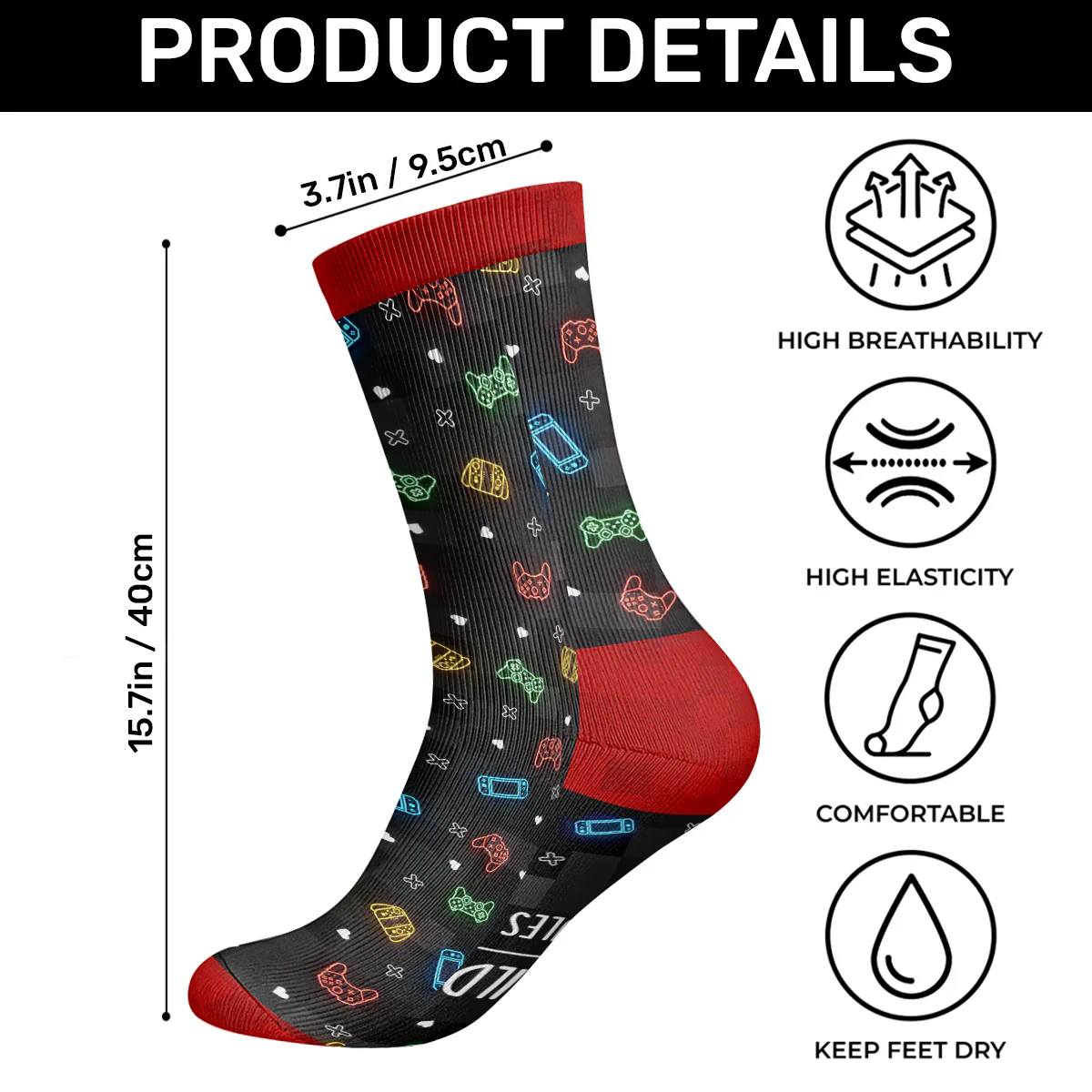 Who Makes The Rules Game Theme - Personalized Custom Socks - Image 6