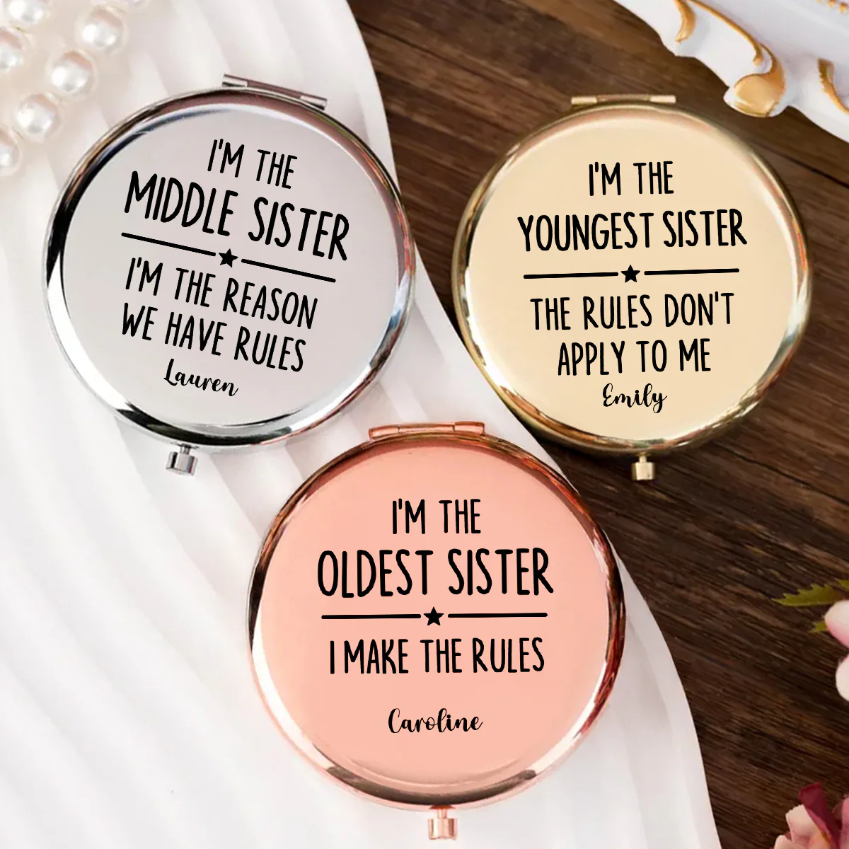 Who Makes The Rules - Personalized Circle Metallic Mirror
