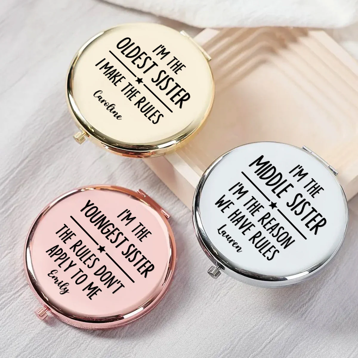 Who Makes The Rules - Personalized Circle Metallic Mirror - Image 7