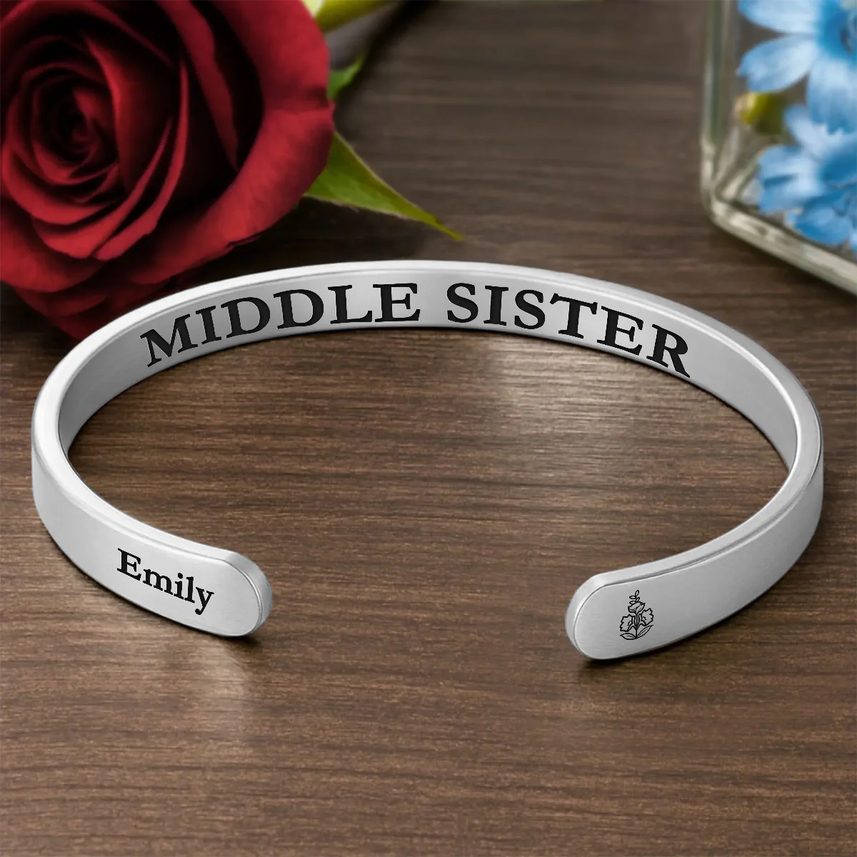 Who Makes The Rules - Personalized Cuff Bangle Bracelet With Box - Image 2