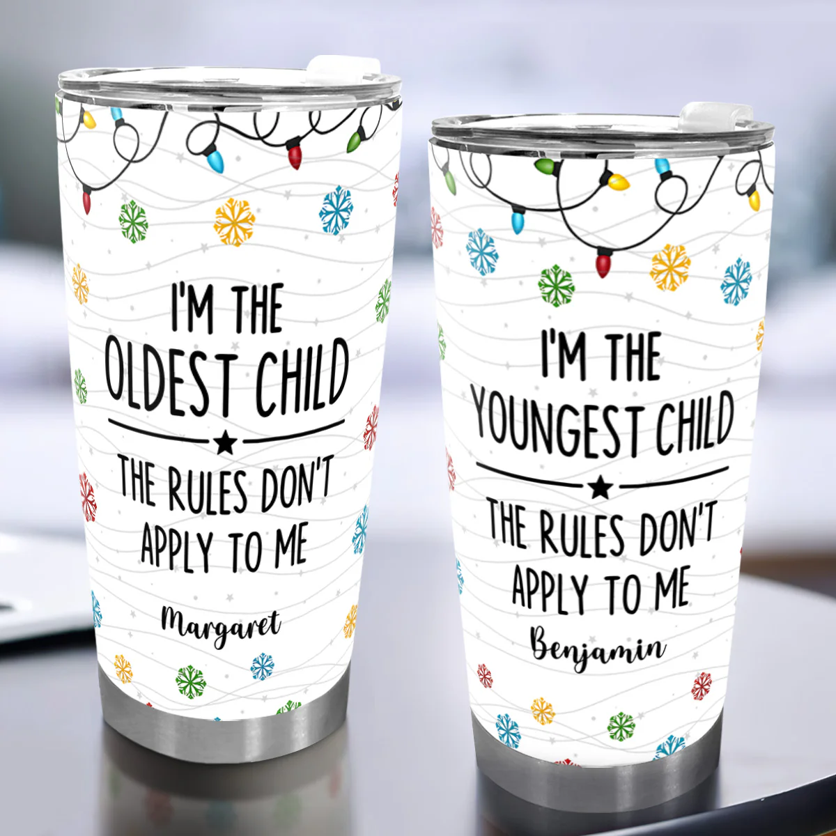 Who Makes The Rules - Personalized Stainless Steel Tumbler - Image 3