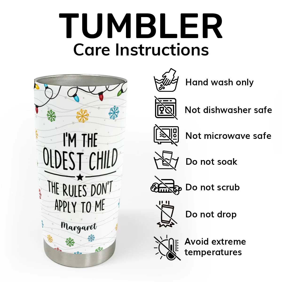 Who Makes The Rules - Personalized Stainless Steel Tumbler - Image 7