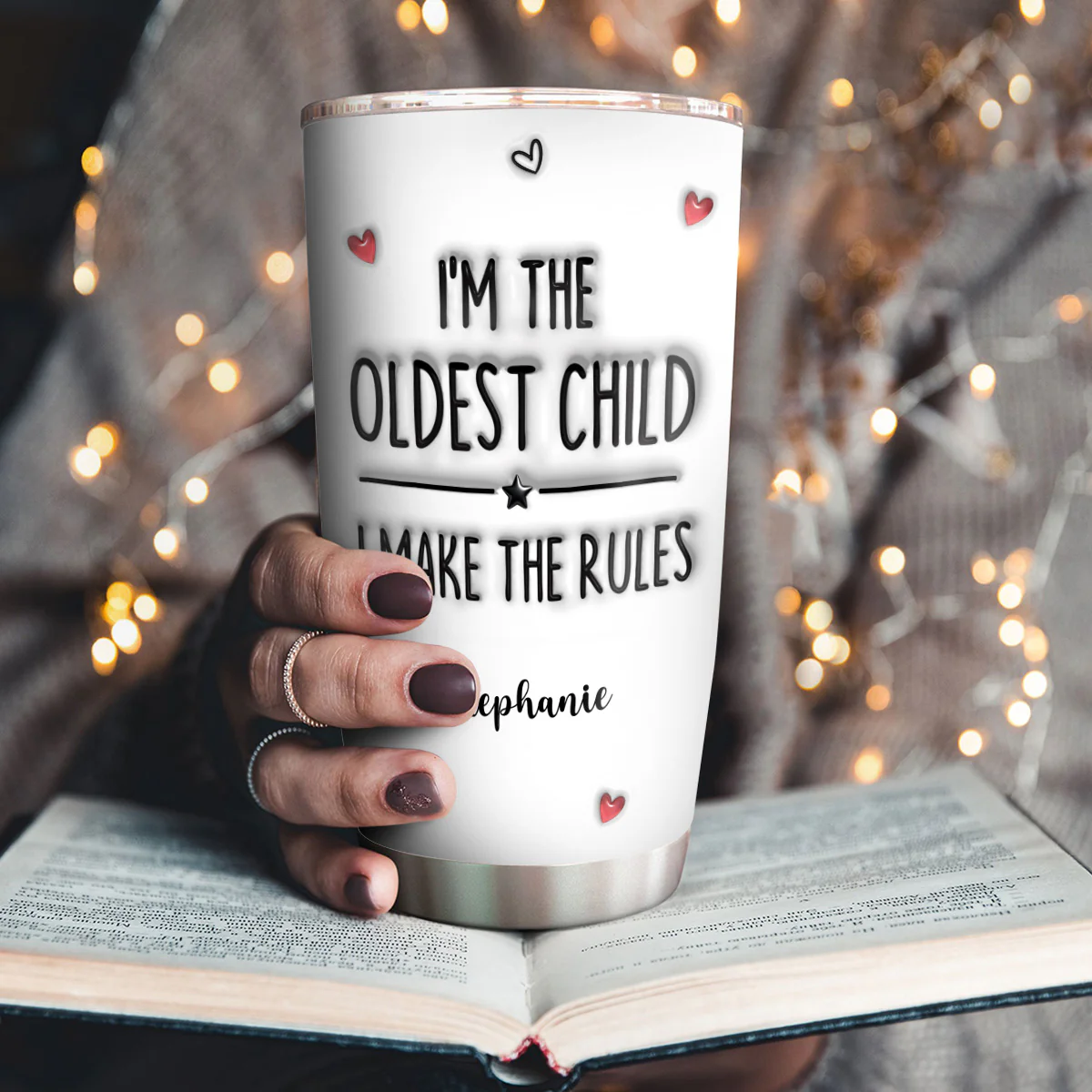 Who Makes The Rules - Personalized Stainless Steel Tumbler - Image 2