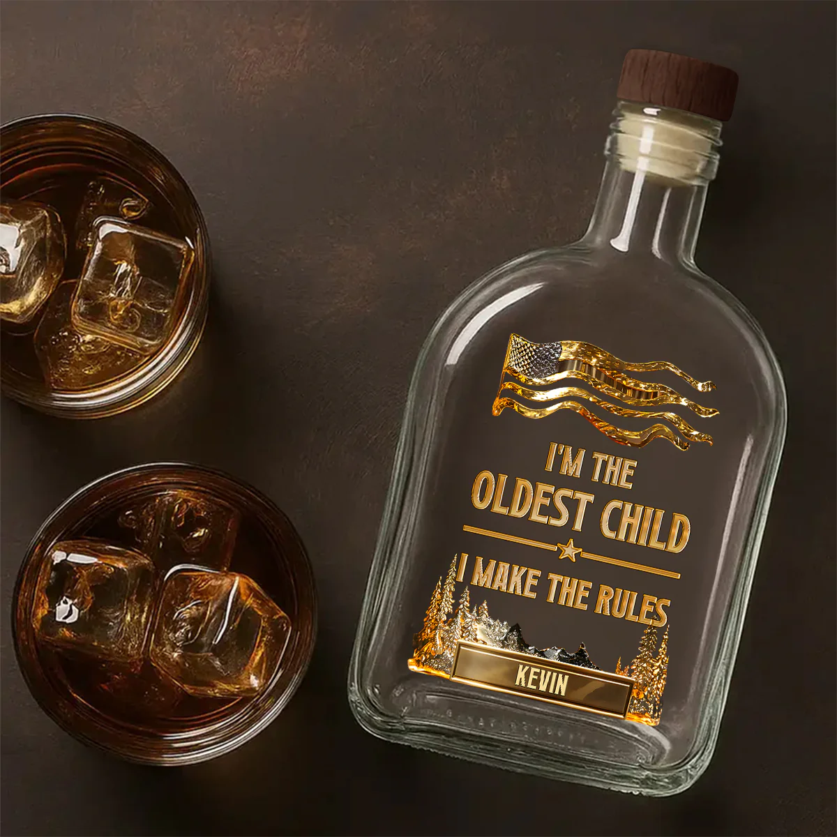 Who Makes The Rules - Personalized Whiskey Bottle - Image 4