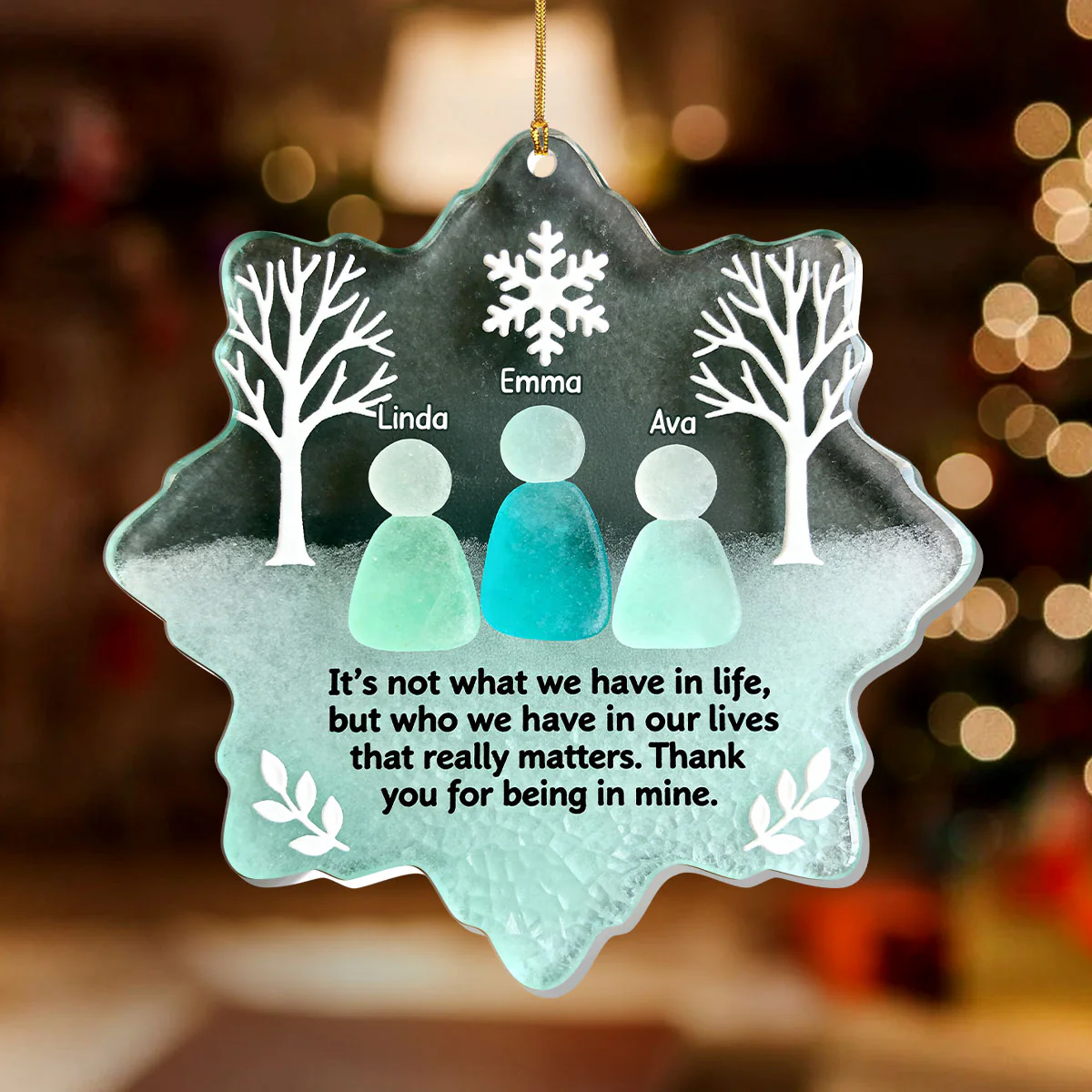 Who We Have In Life Really Matters - Personalized 1-Layer Acrylic Ornament - Image 2