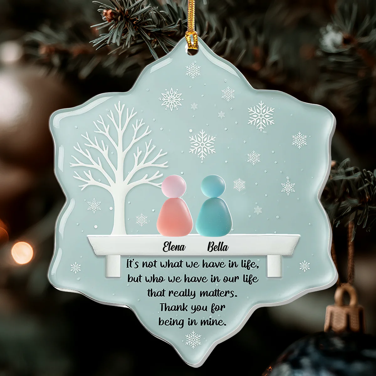 Who We Have In Life That Really Matters - Personalized 1-Layer Acrylic Ornament - Image 6