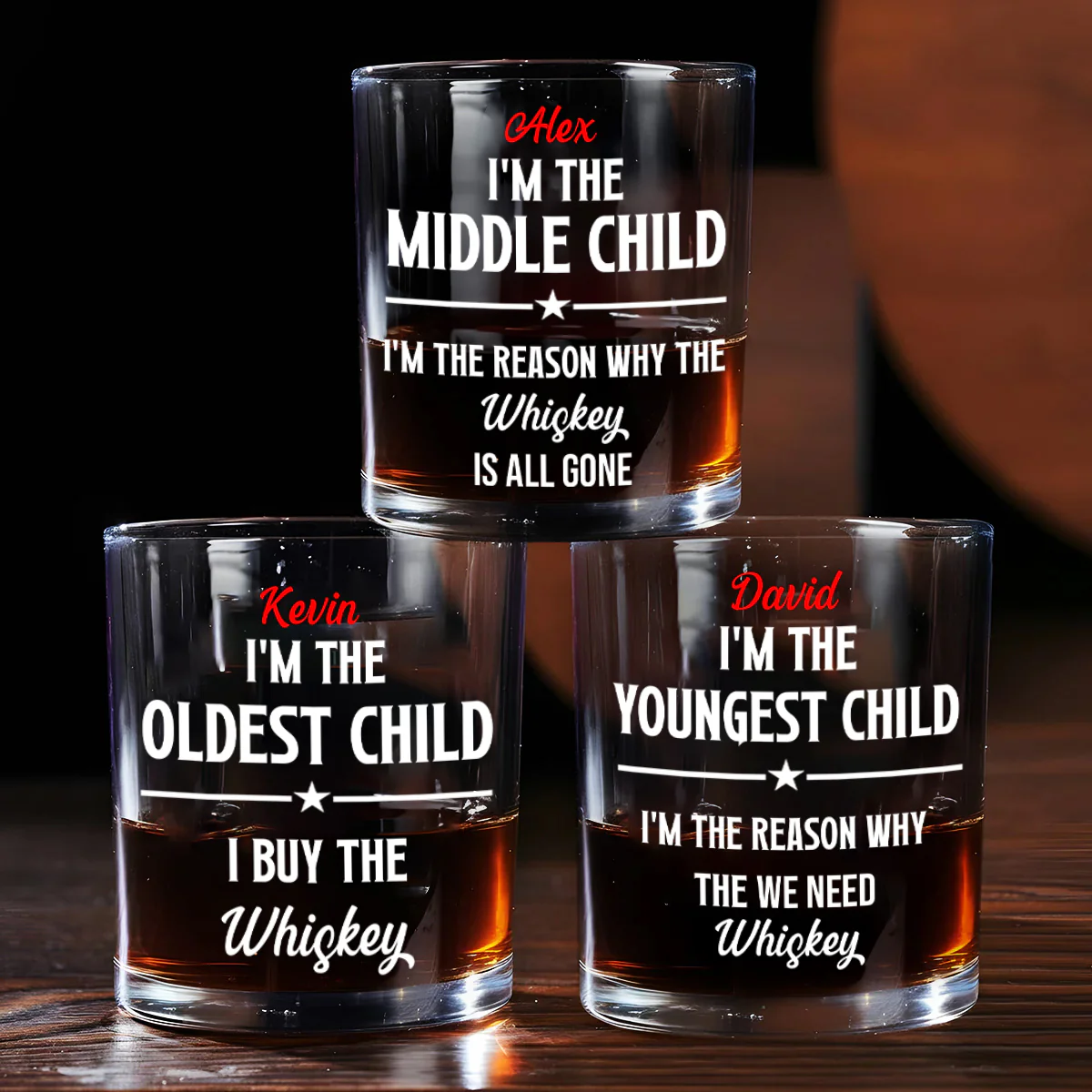 Why The Whiskey Is All Gone - Personalized Round Whiskey Glass