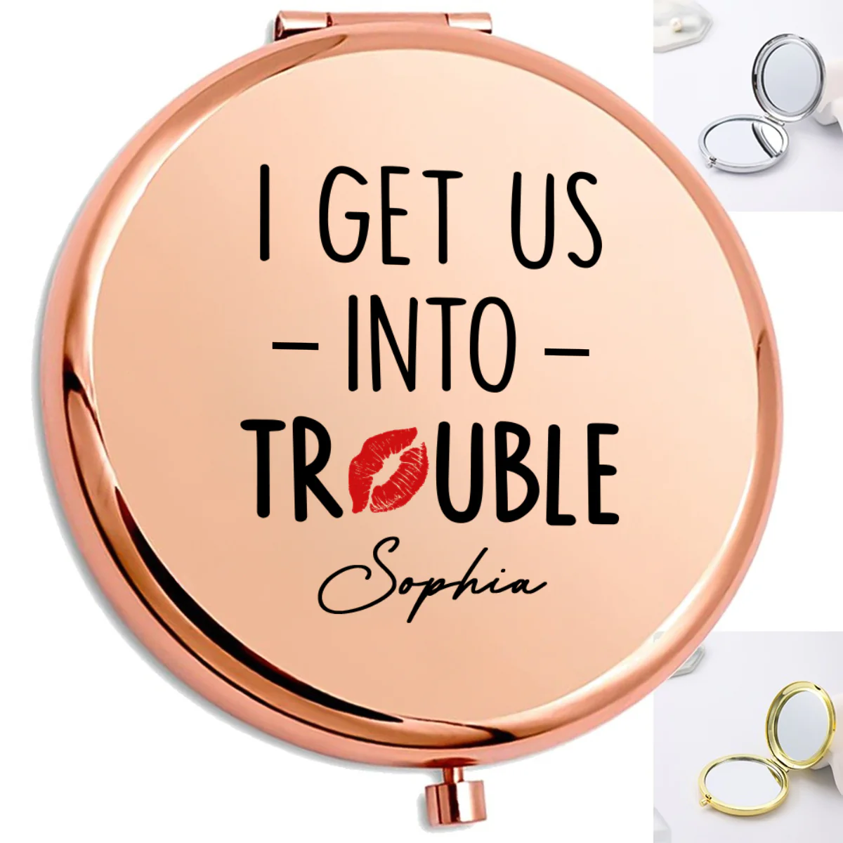 Why We're In Serious Trouble - Personalized Circle Metallic Mirror - Image 5