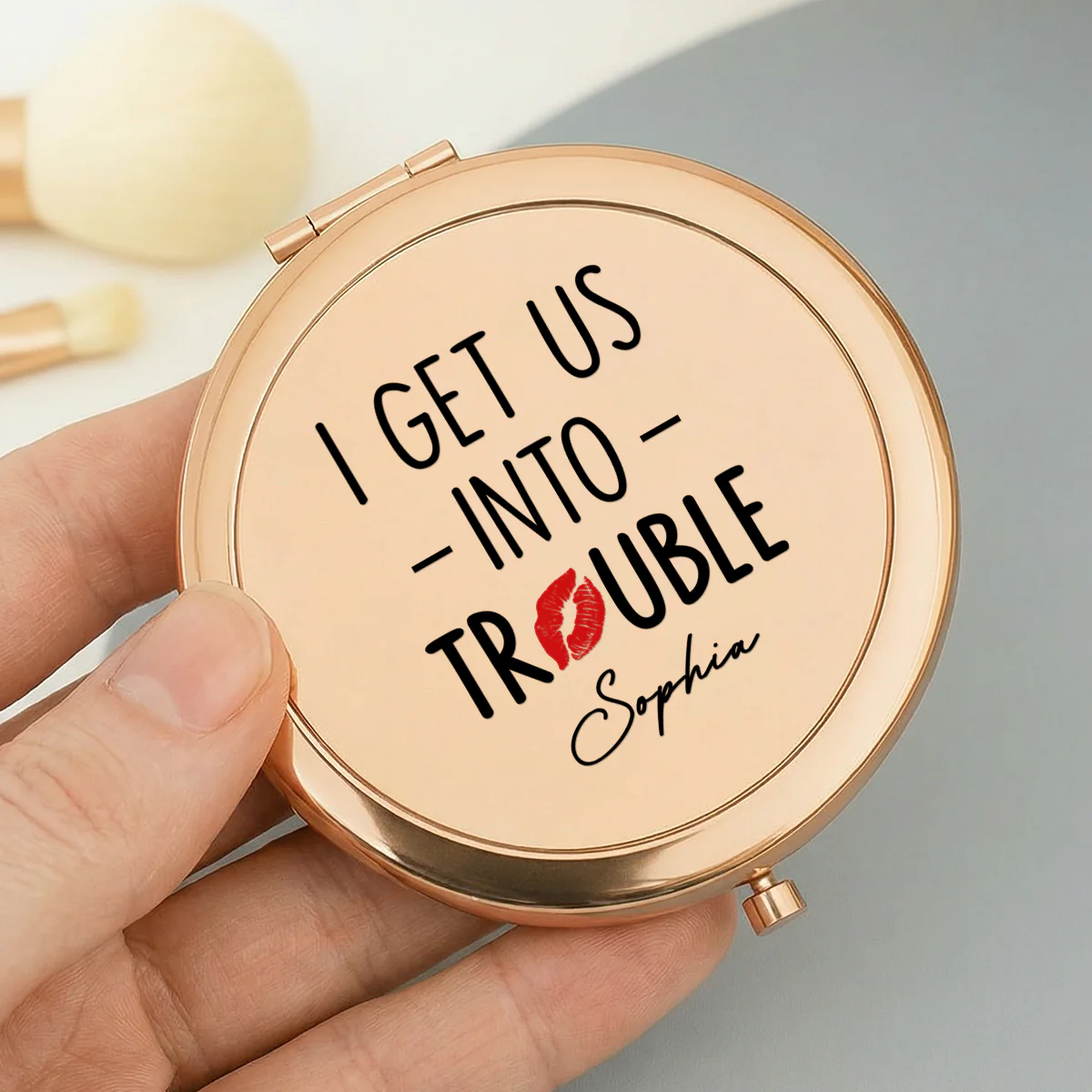 Why We're In Serious Trouble - Personalized Circle Metallic Mirror - Image 7