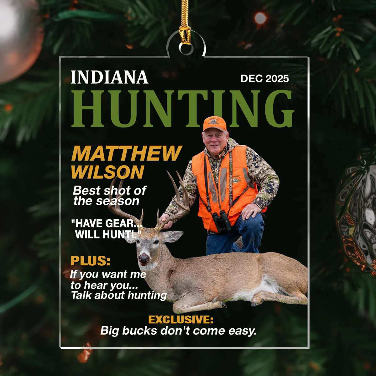 Wild At Heart - Personalized 1-Layer Acrylic Ornament