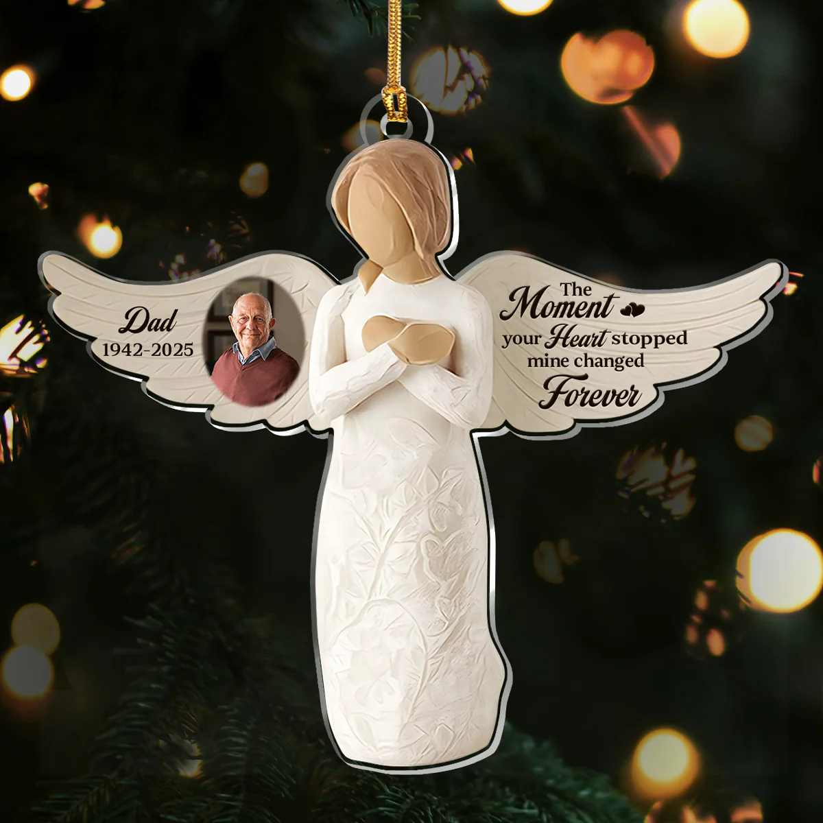 Wings Of Remembrance - Personalized 1-Layer Acrylic Ornament
