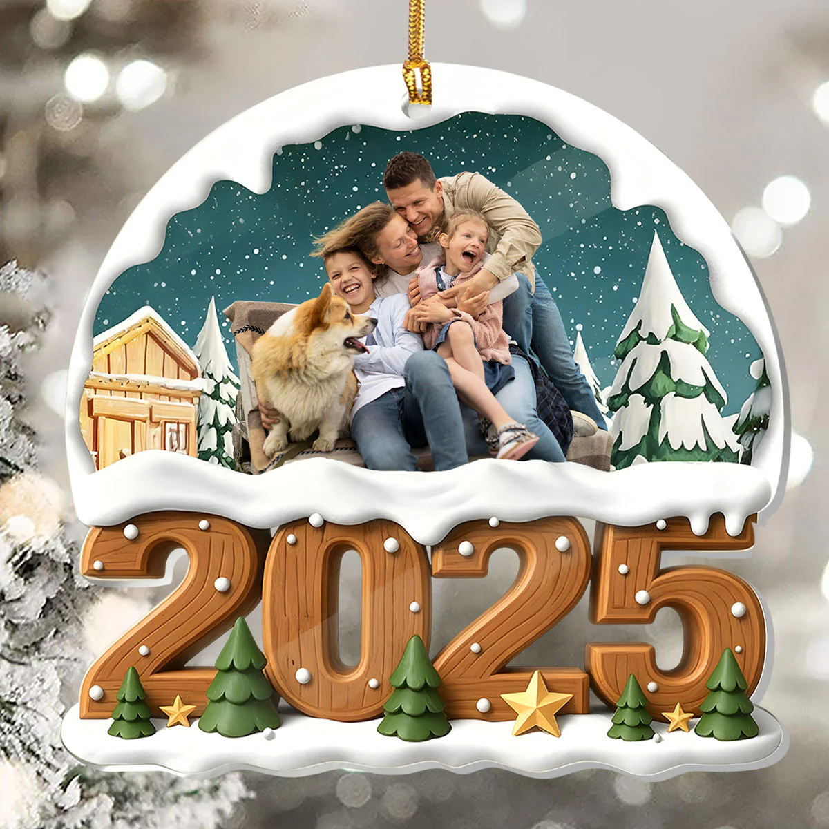 Winter Wonderland 2025 - Personalized 1-Layer Acrylic Ornament - Image 5