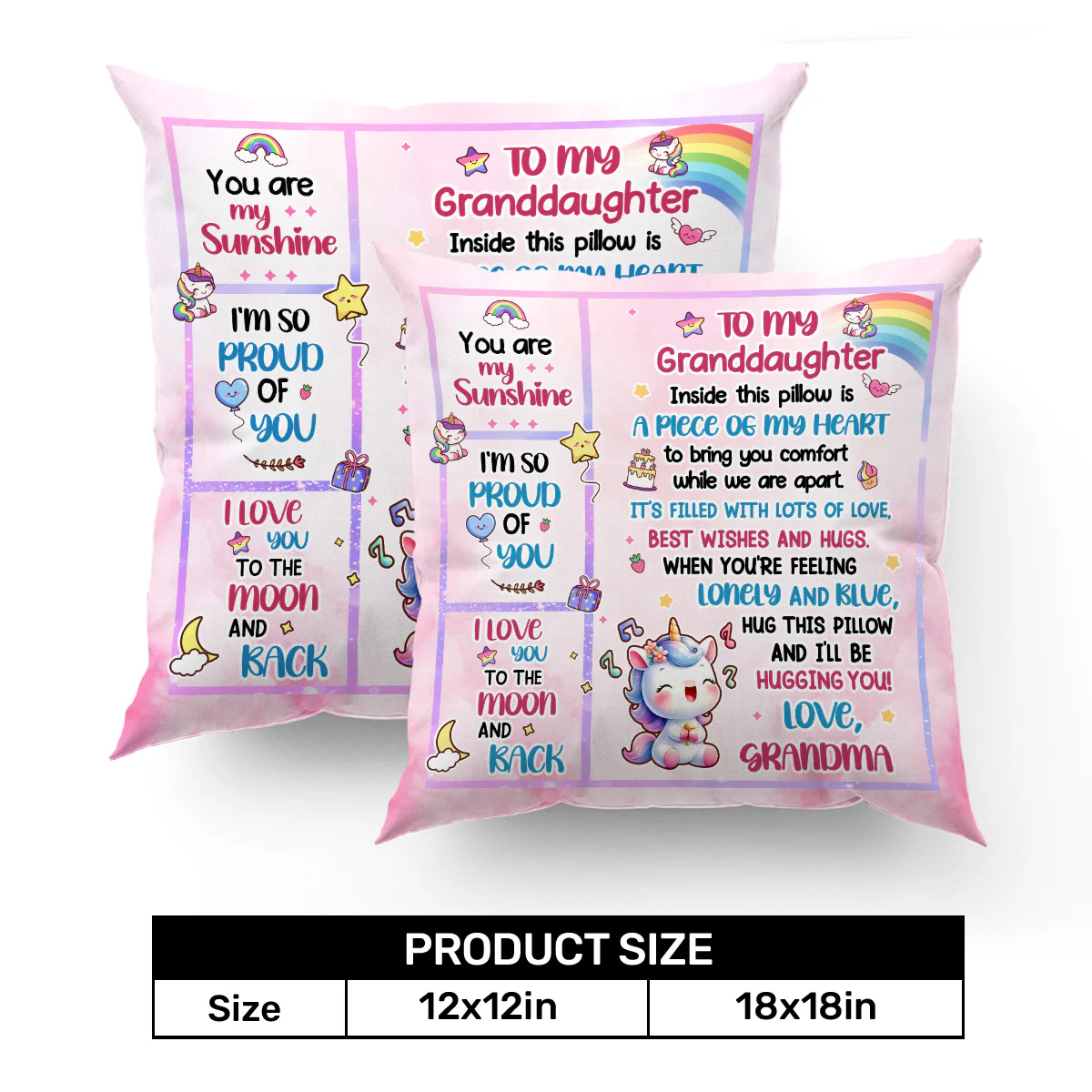 Wishes From Grandma - Personalized Crystal Velvet Pillow - Image 6