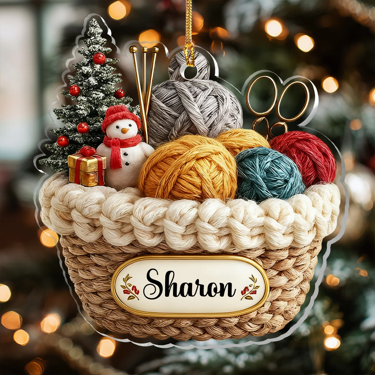 Wool Lovers - Personalized 1-Layer Acrylic Ornament - Image 4