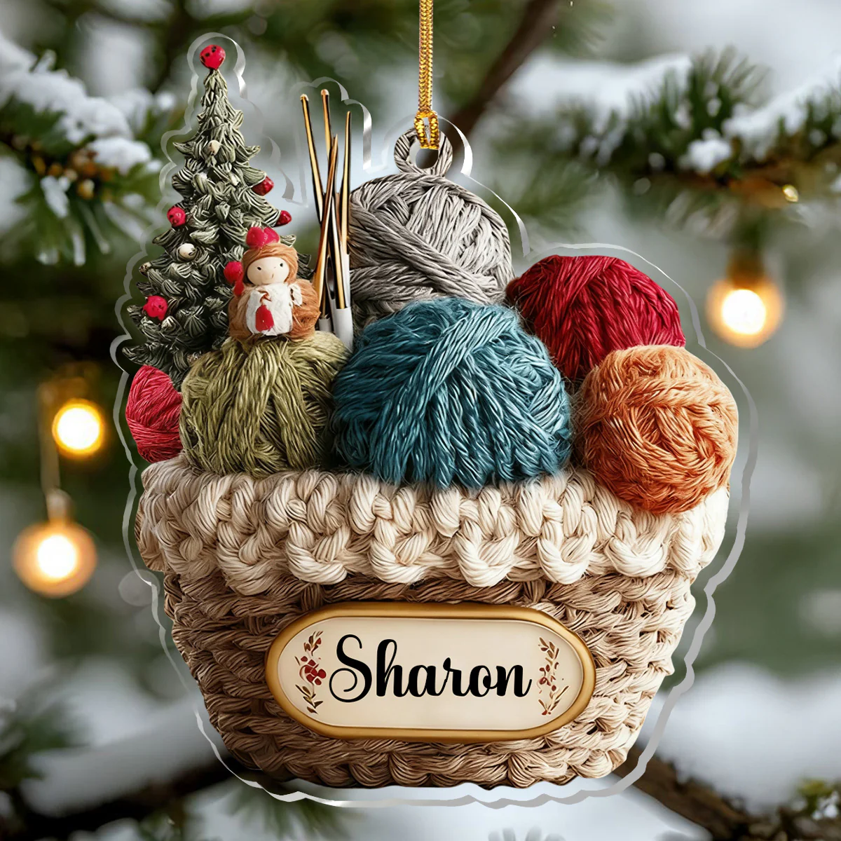 Wool Lovers - Personalized 1-Layer Acrylic Ornament - Image 5