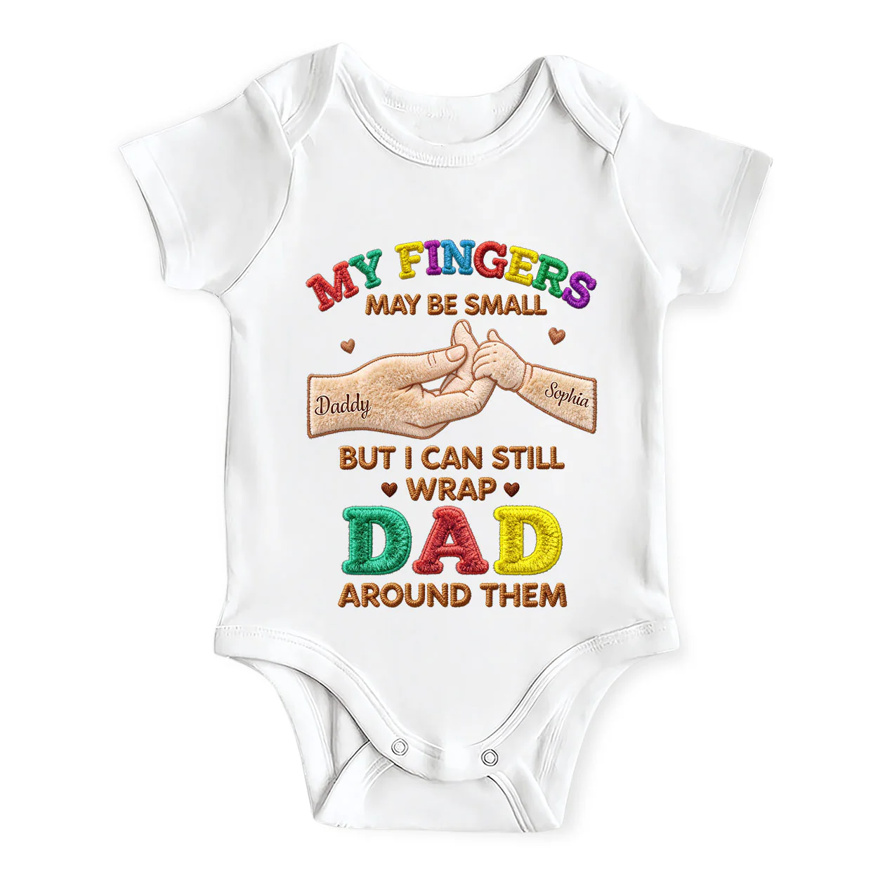 Wrapped Around My Little Fingers - Personalized Baby Onesie