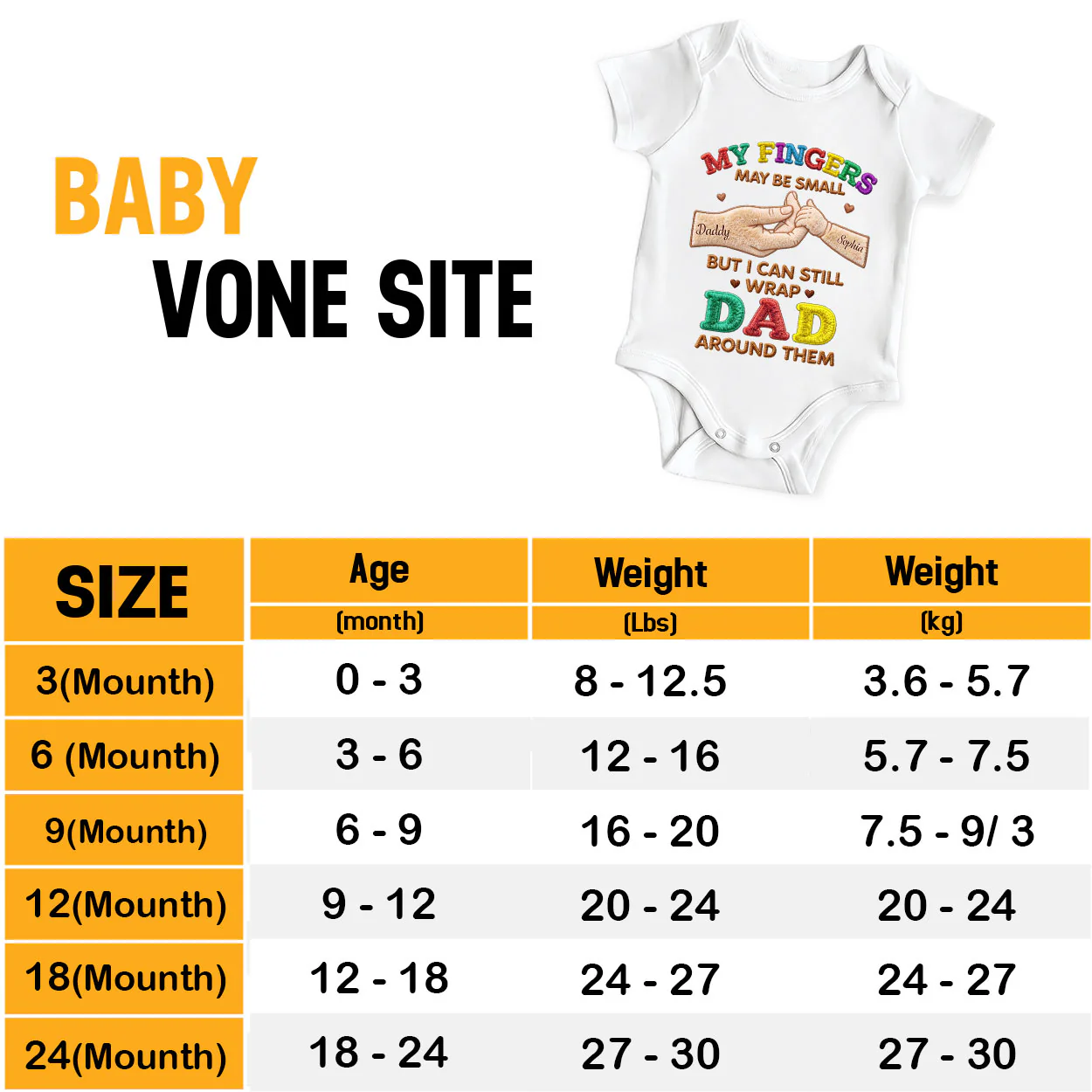 Wrapped Around My Little Fingers - Personalized Baby Onesie - Image 6