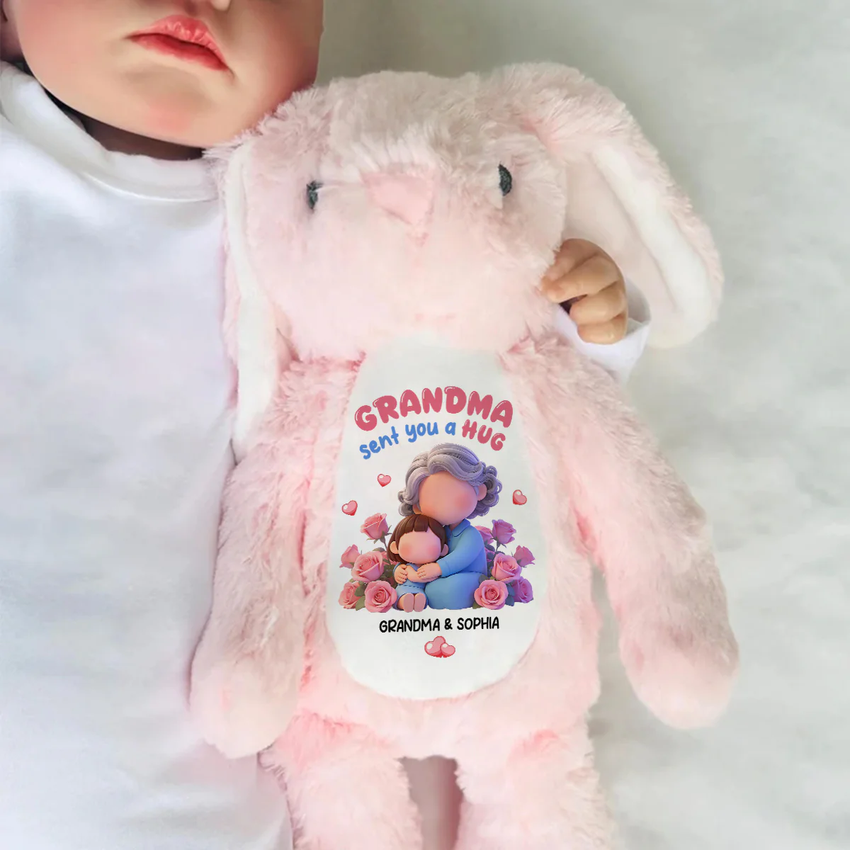 Wrapped In Love - Personalized Stuffed Bunny - Image 5