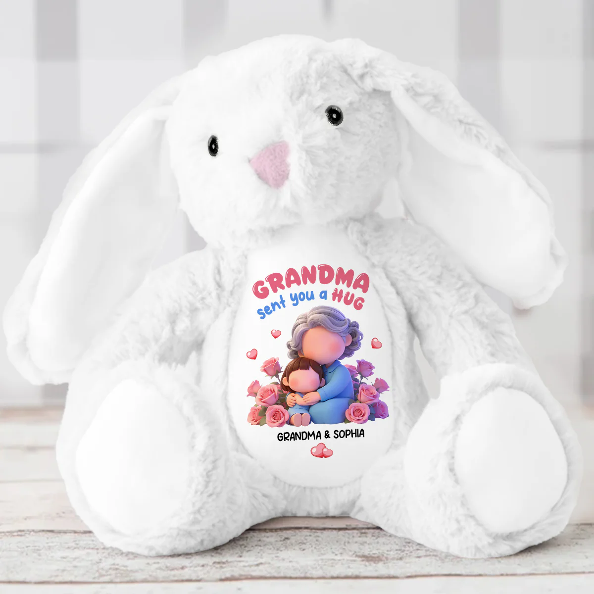 Wrapped In Love - Personalized Stuffed Bunny - Image 8