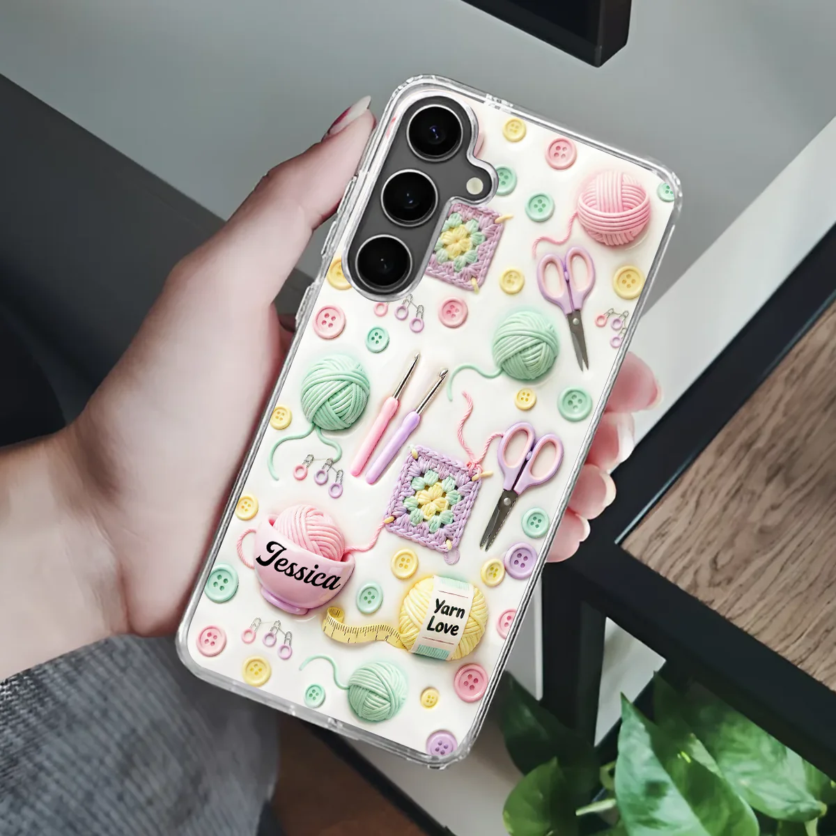 Yarn Love - Personalized Clear Silicone Phone Case - Image 6