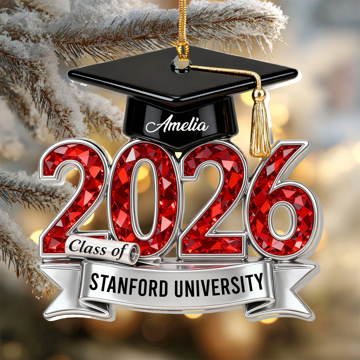 Year Of Graduation Gift - Personalized 1-Layer Acrylic Ornament