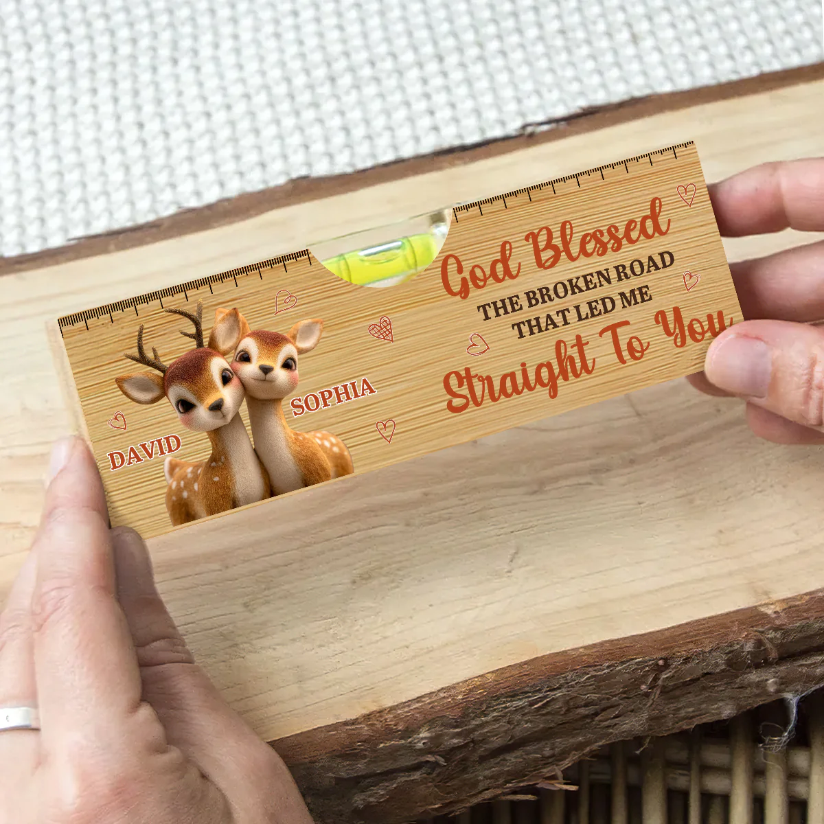 You And Me We Got It - Personalized Wooden Spirit Level Bottle Opener - Image 4