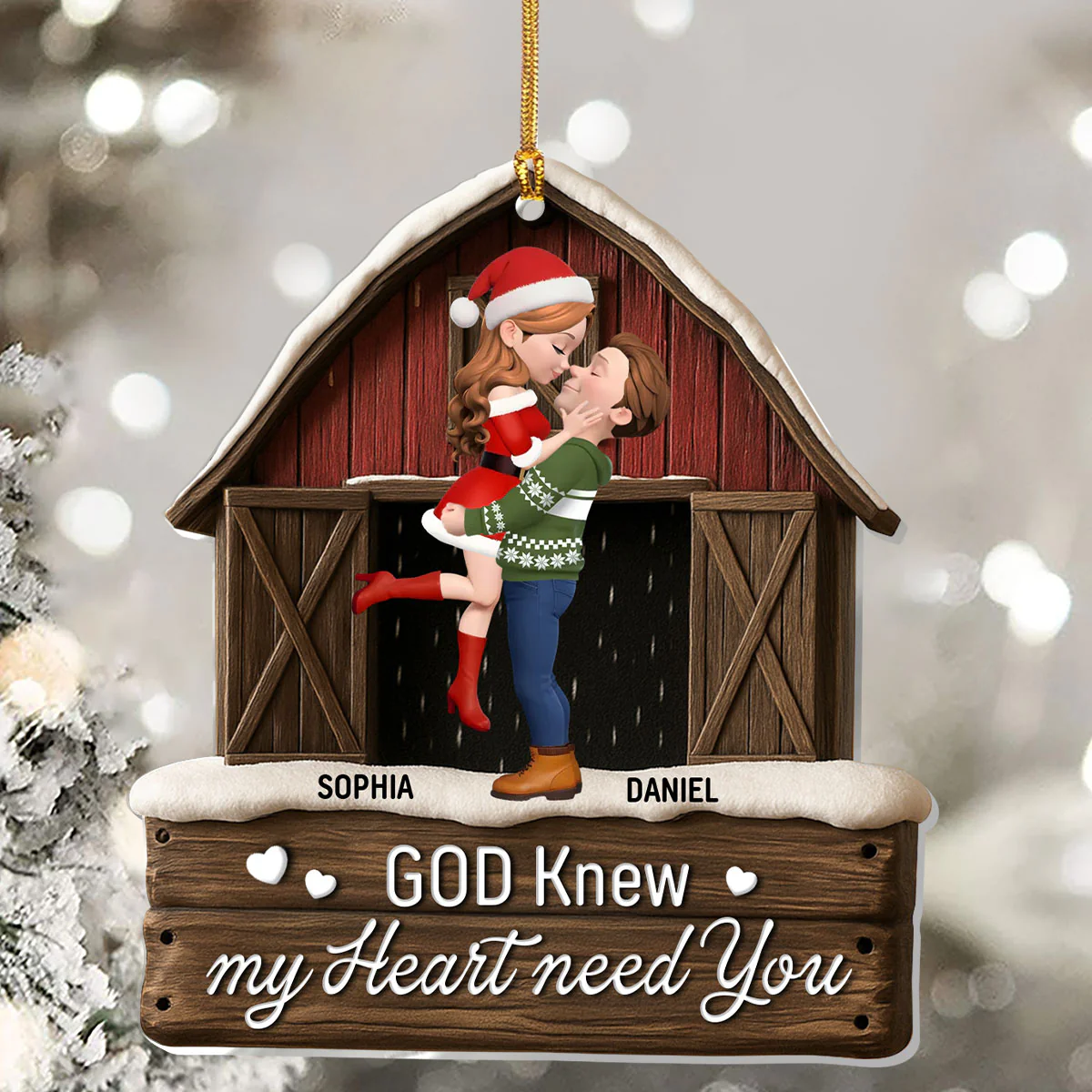 You And Me We Got This - Personalized 1-Layer Acrylic Ornament - Image 5