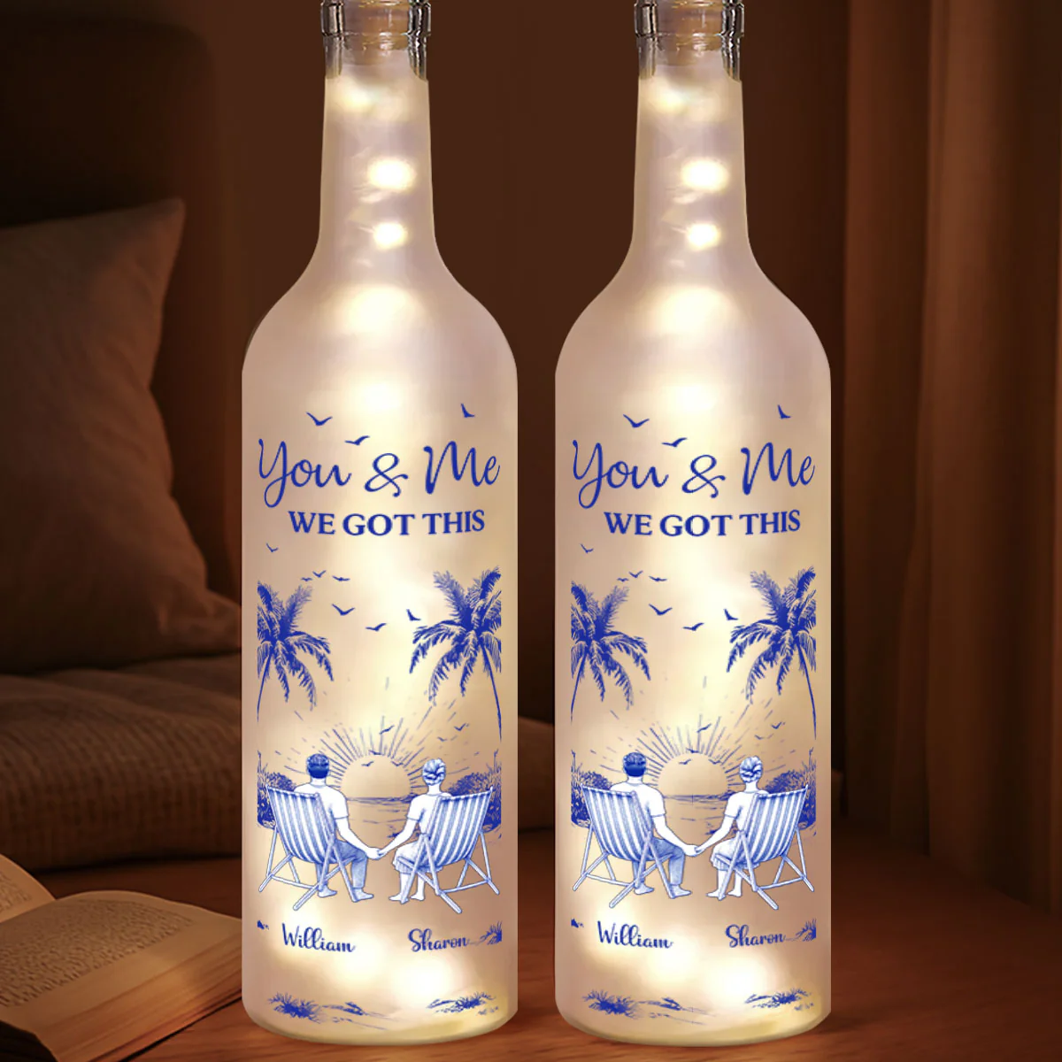 You And Me We Got This - Personalized Bottle Lamp - Image 4