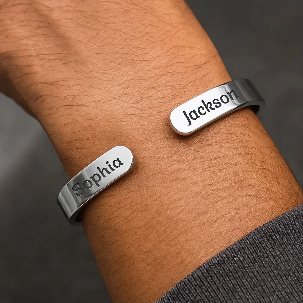 You And Me We Got This - Personalized Cuff Bangle Bracelet With Box - Image 5