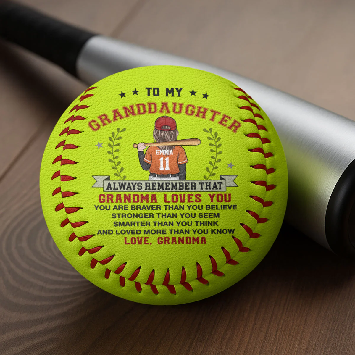 You Are Braver Than You Believe - Personalized Baseball & Softball - Image 3