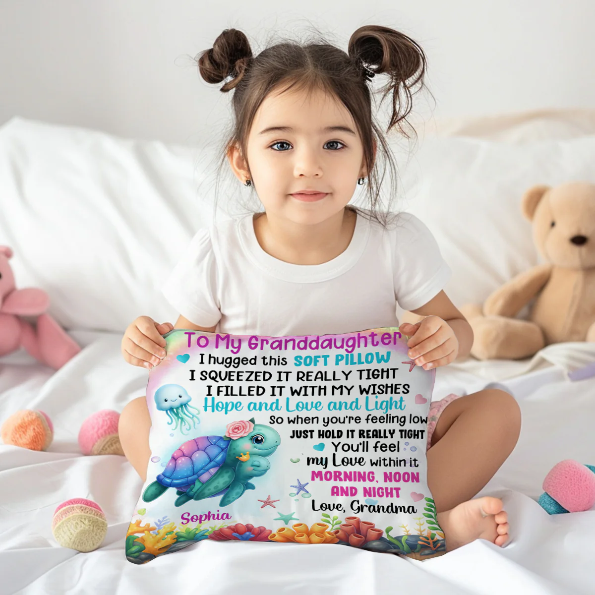 You Are Hugged - Personalized Crystal Velvet Pillow - Image 6