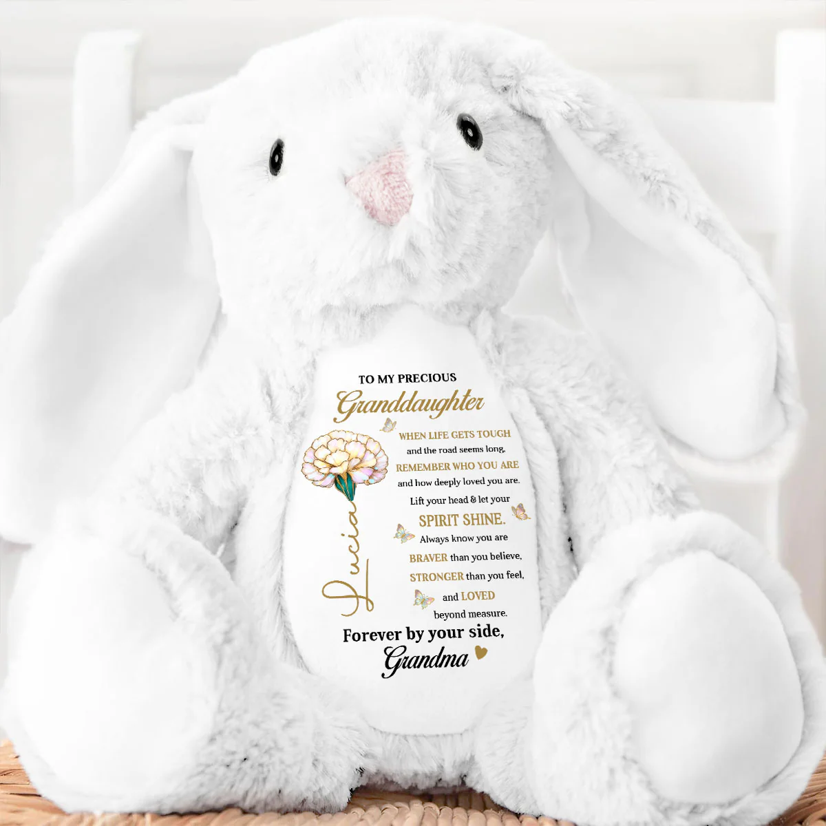 You Are Loved Beyond Measure - Personalized Stuffed Bunny
