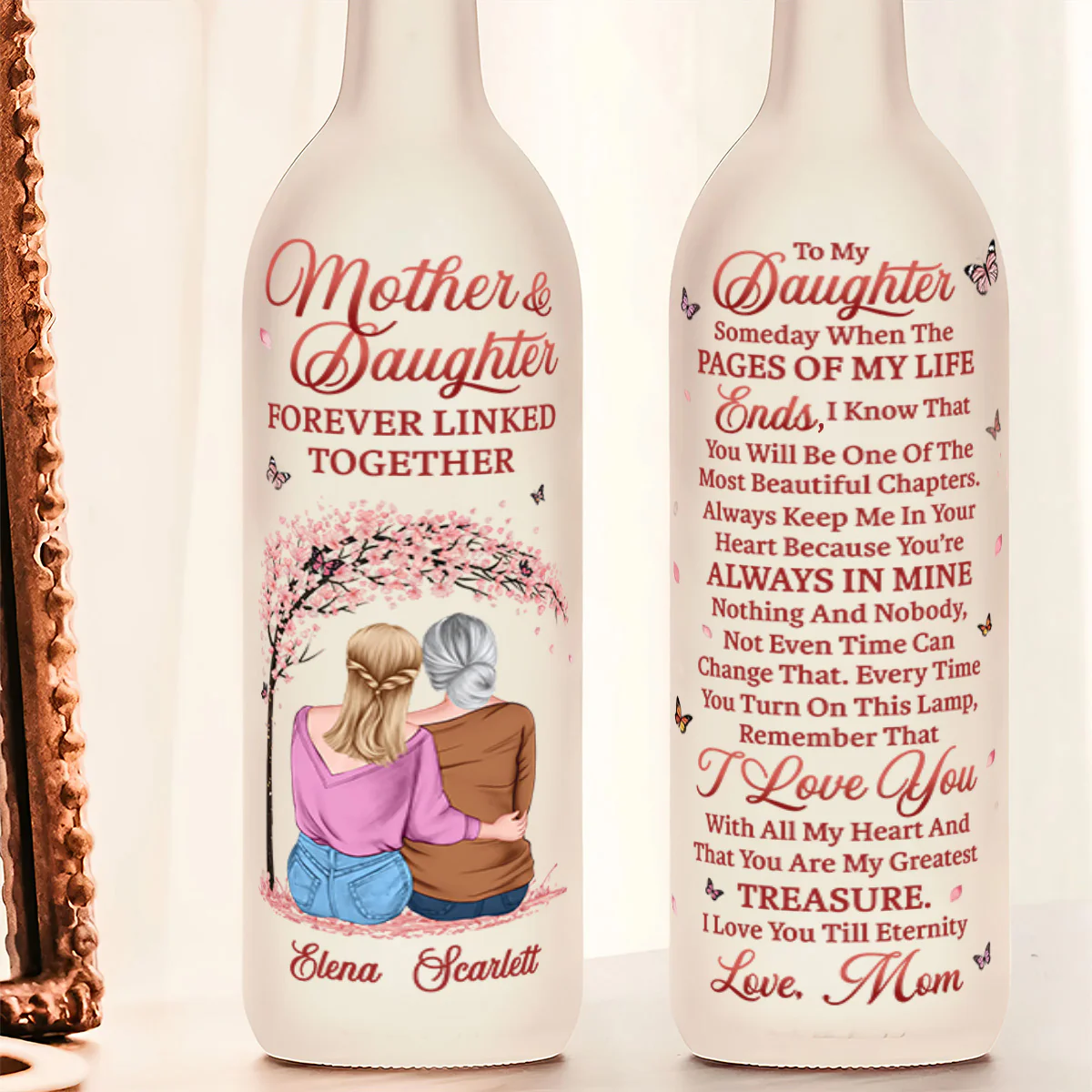 You Are My Greatest Treasure - Personalized Bottle Lamp - Image 5