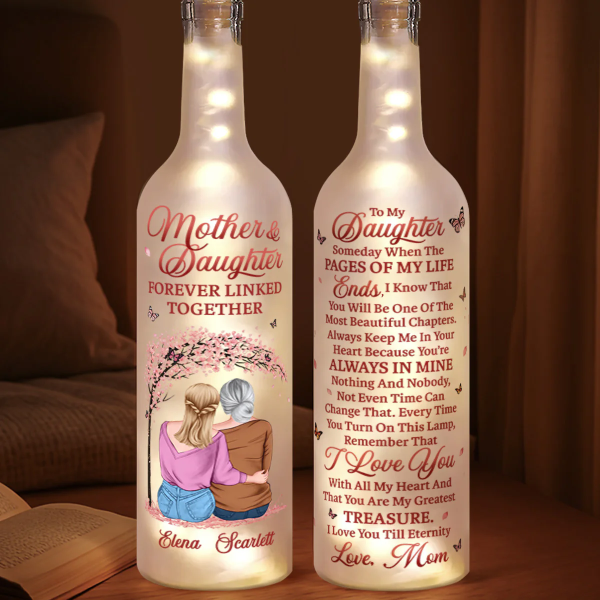 You Are My Greatest Treasure - Personalized Bottle Lamp - Image 6