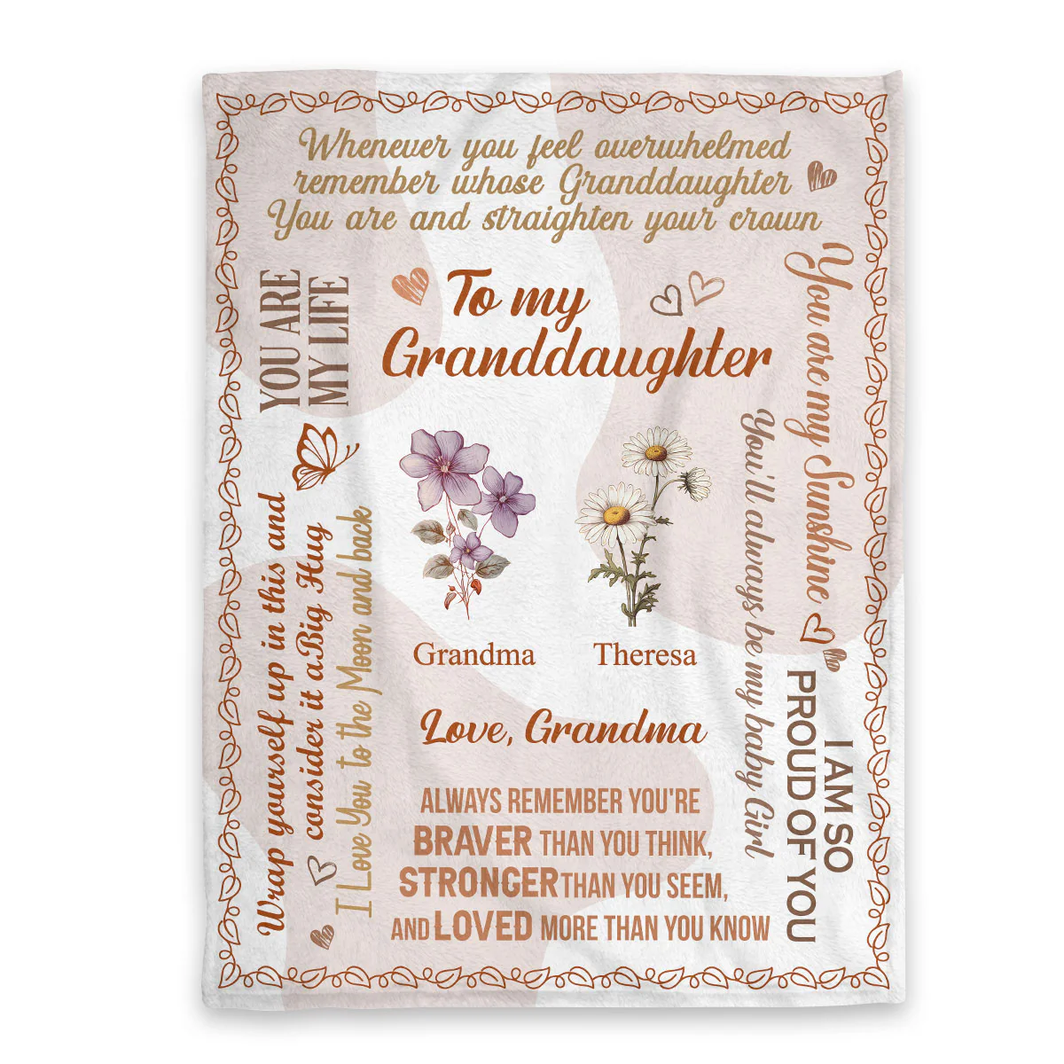 You Are My Life  - Personalized Fleece Blanket - Image 3