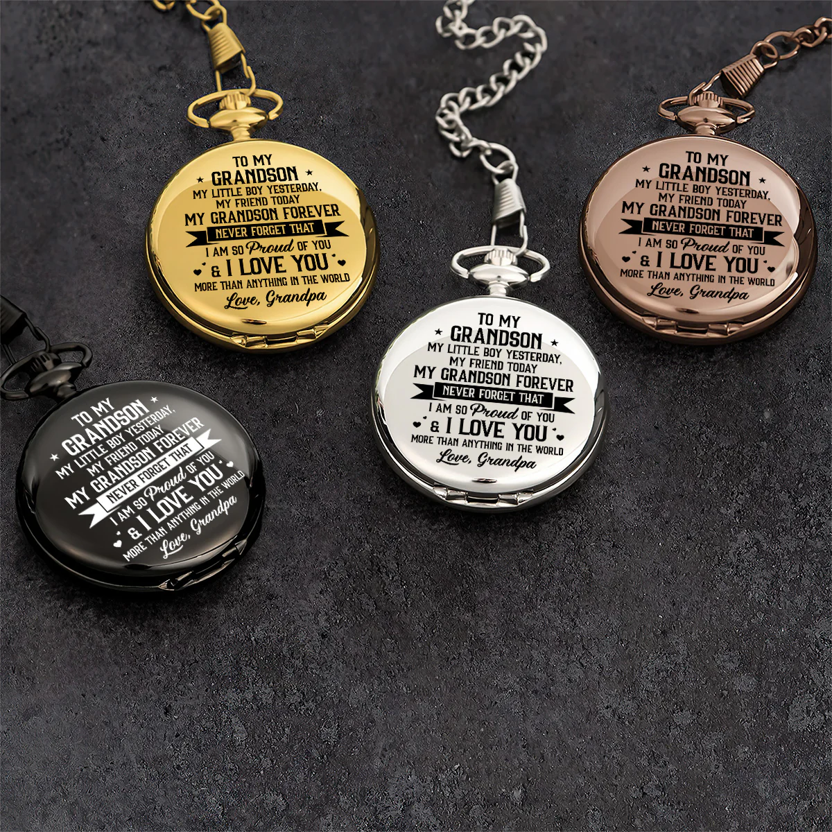 You Are My Little Boy Forever - Personalized Pocket Watch - Image 3