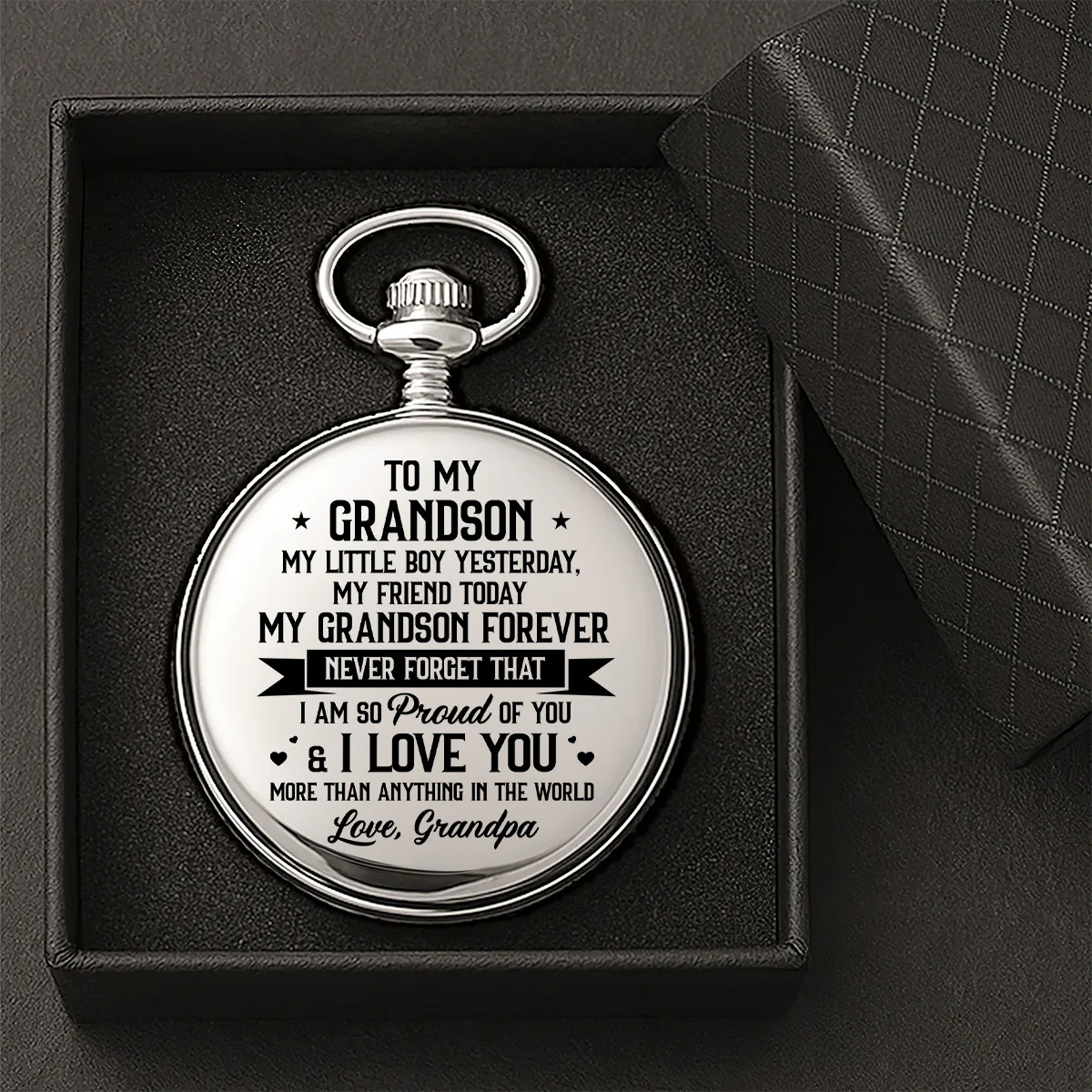 You Are My Little Boy Forever - Personalized Pocket Watch - Image 4