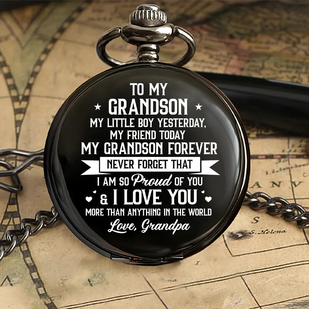 You Are My Little Boy Forever - Personalized Pocket Watch - Image 5