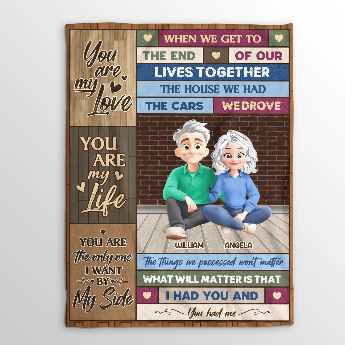 You Are My Love - Personalized Fleece Blanket - Image 3