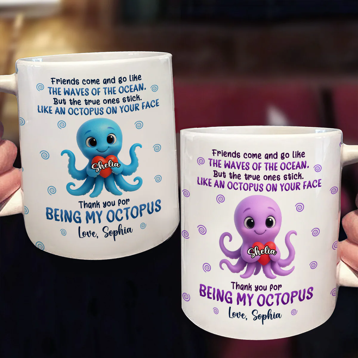 You Are My Octopus - Personalized Ceramic Coffee Mug - Image 5