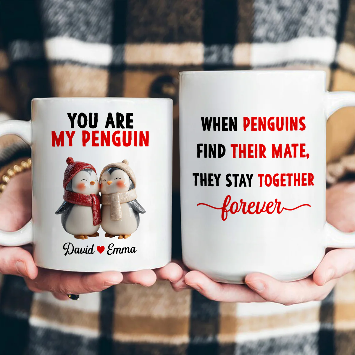 You Are My Penguin - Personalized Ceramic Coffee Mug - Image 3