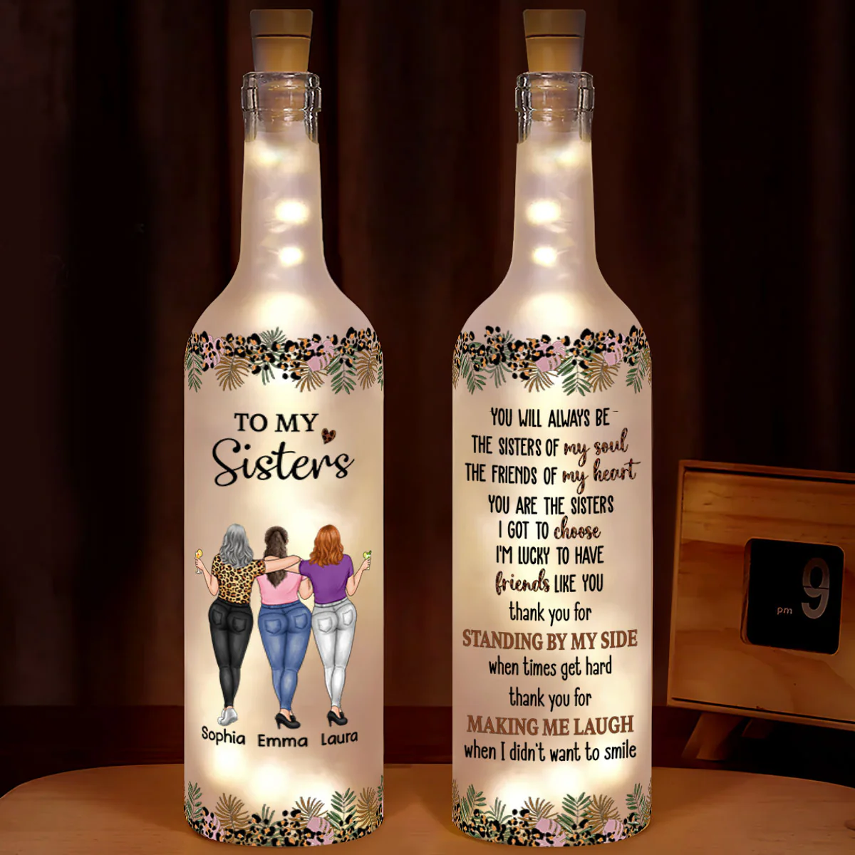 You Are My Soul Sister - Personalized Bottle Lamp